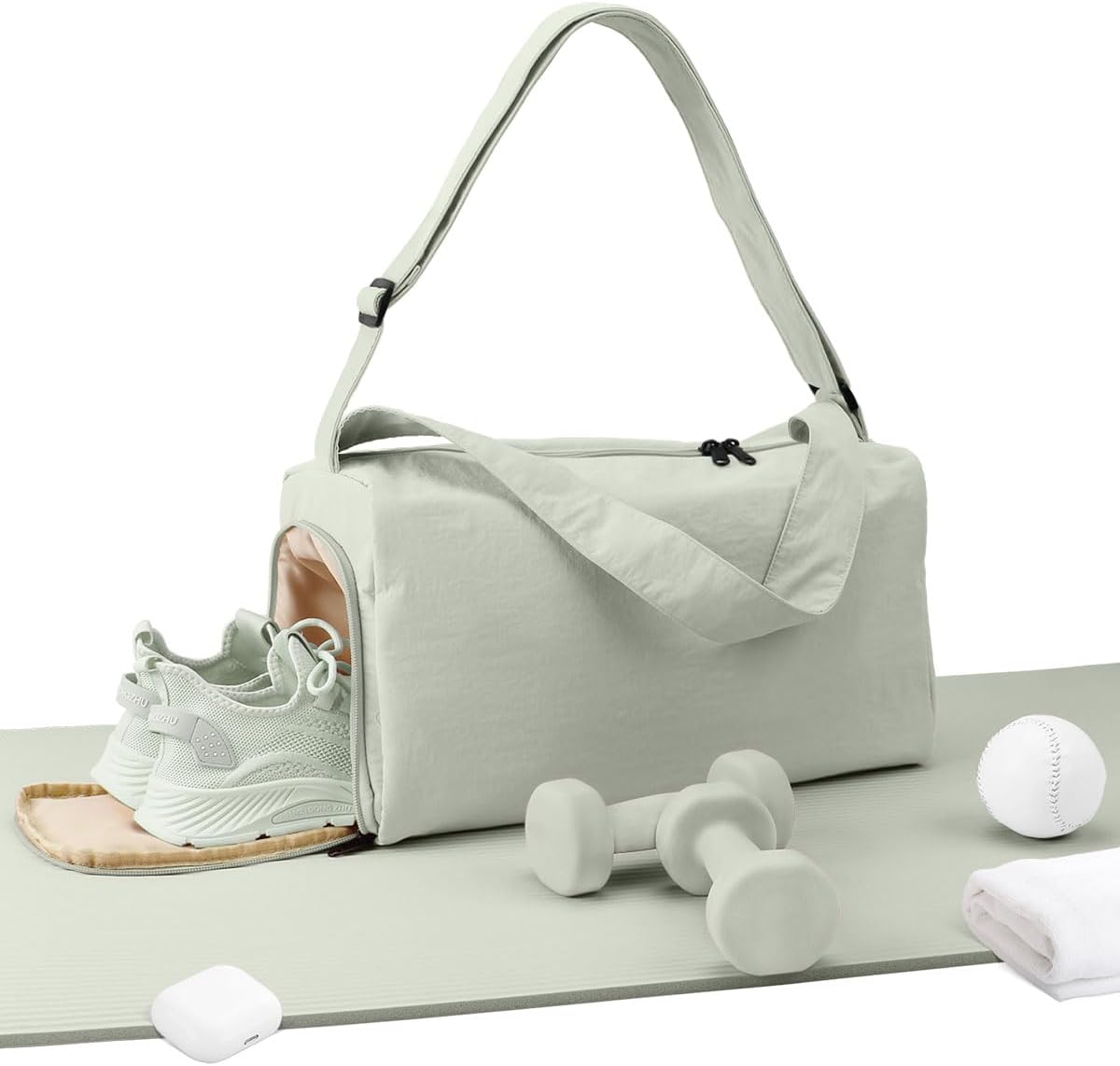 Stylish Gym Bag with Shoe Compartment!