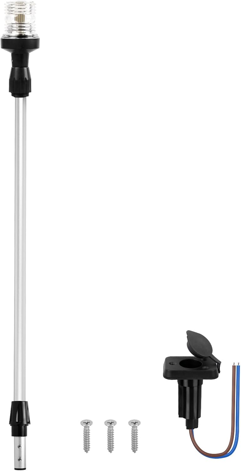 Obcursco Boat Stern Lights with Telescoping Pole for Navigation