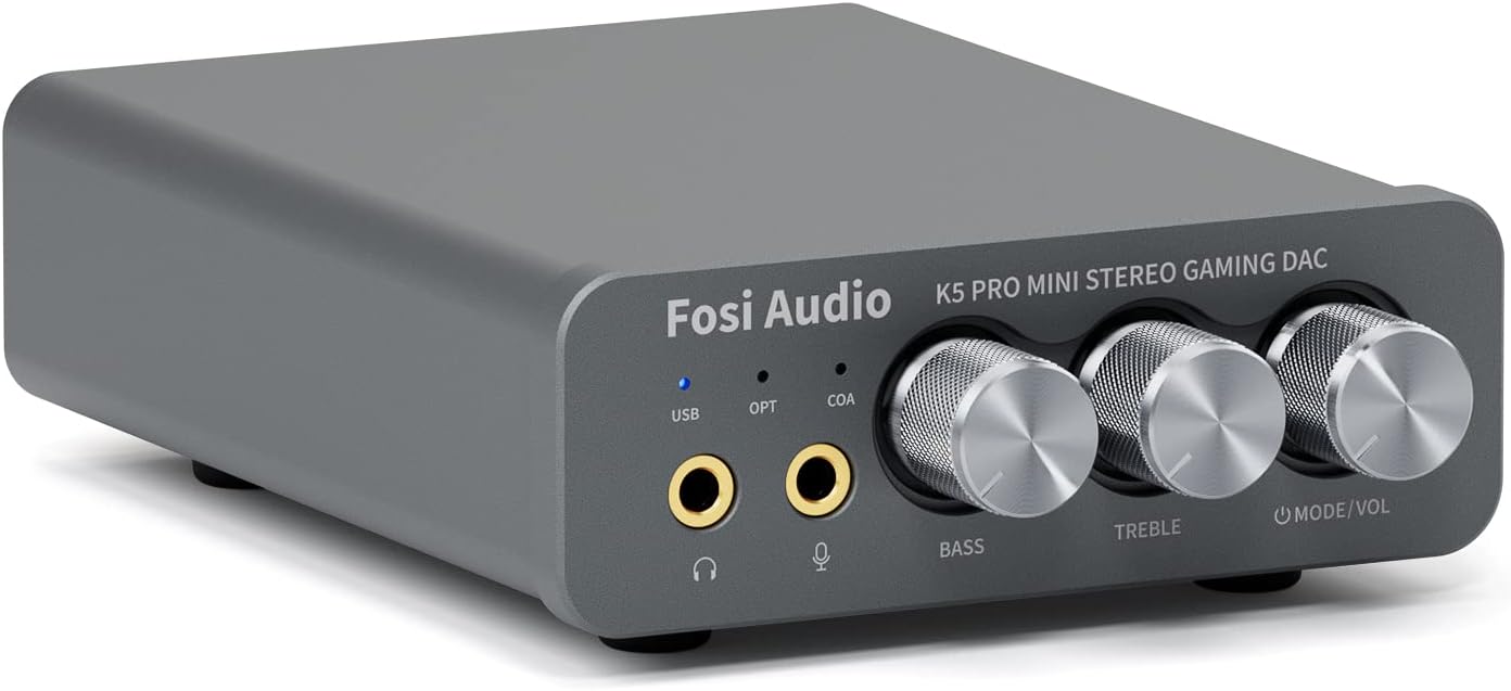 Fosi Audio K5 Pro Gaming DAC Headphone Amplifier for PS5