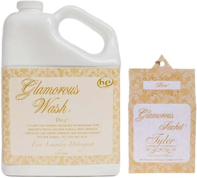 Tyler Candle Glamorous Wash Diva Detergent & Sachets Bundle