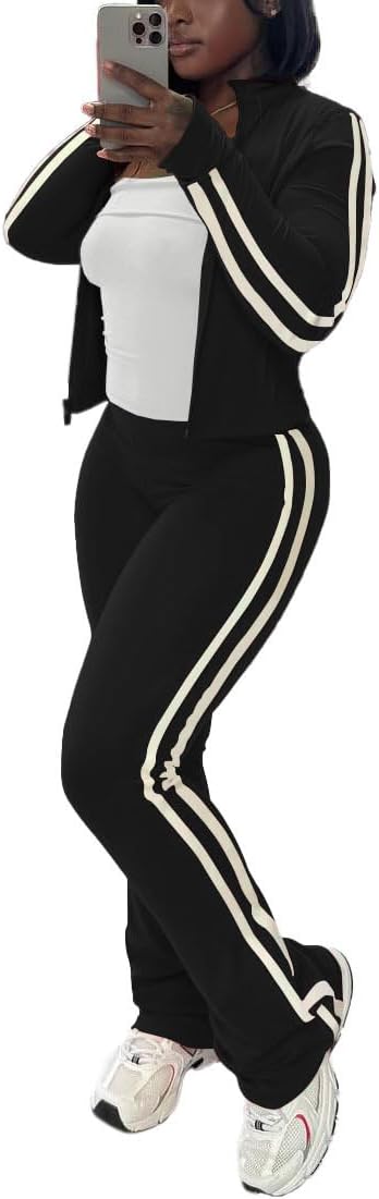 Stylish HBQ Women's 2 Piece Sweatsuit Set for Casual Wear