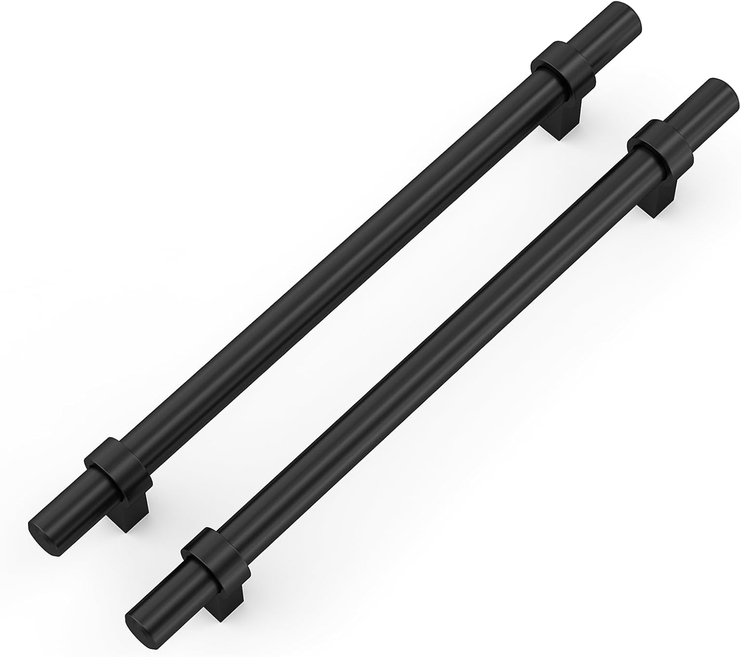 Black Cabinet Pulls 25 Pack 6-1/4 inch Stylish Drawer Handles