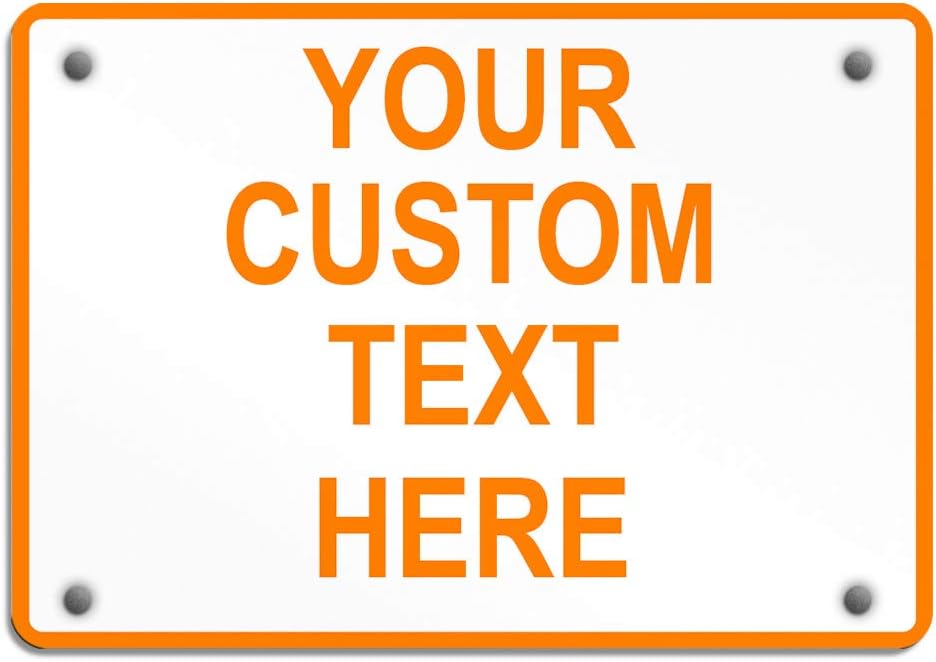Aluminum Weatherproof Metal Sign for Custom Personalized Text