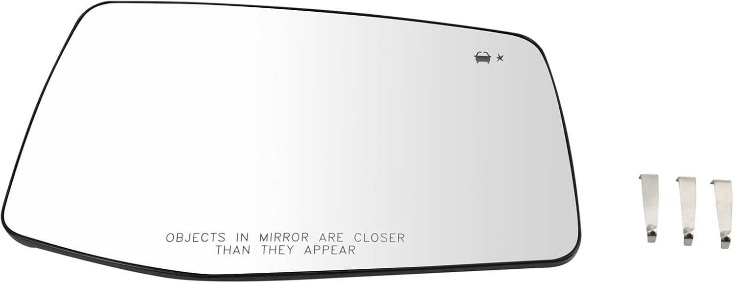 TRQ Heated Blind Spot Mirror Glass for Chevy Silverado 1500