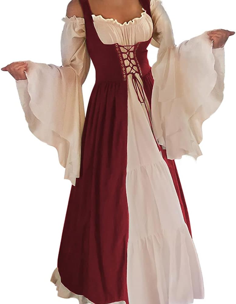 Abaowedding Womens Medieval Renaissance Costume Cosplay Dress