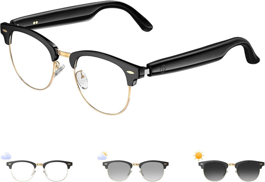 Smart Glasses with Photochromic Lenses and Bluetooth Speakers