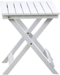 Folding Wood Side Table Adirondack Portable Square 15.4 in - Compact