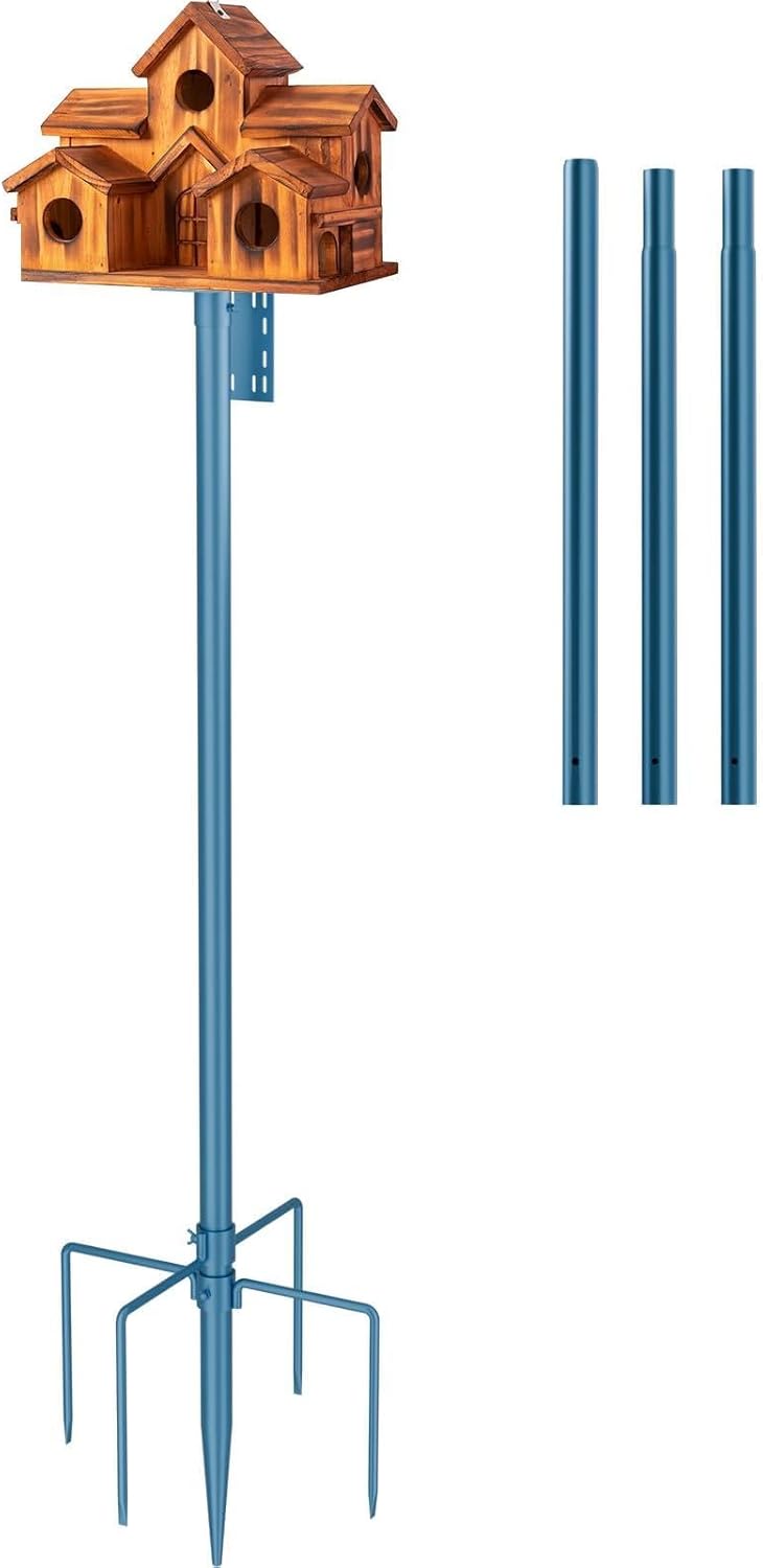 Bird Feeder Pole Stand 60 Inch Height for Outdoor Feeding