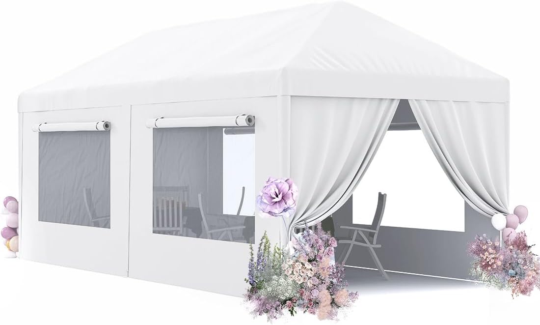 10ftx20ft Outdoor Heavy Duty Party Tent with Waterproof Canopy