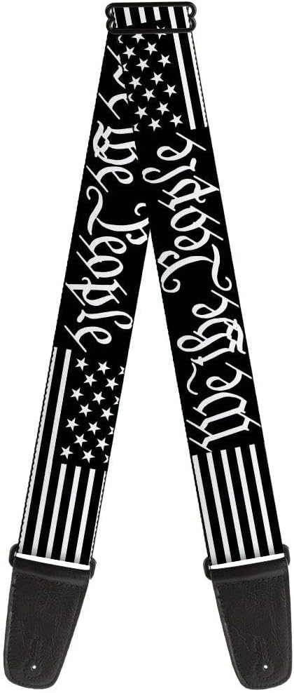 Patriotic Guitar Strap, We the People Design, 2 Wide