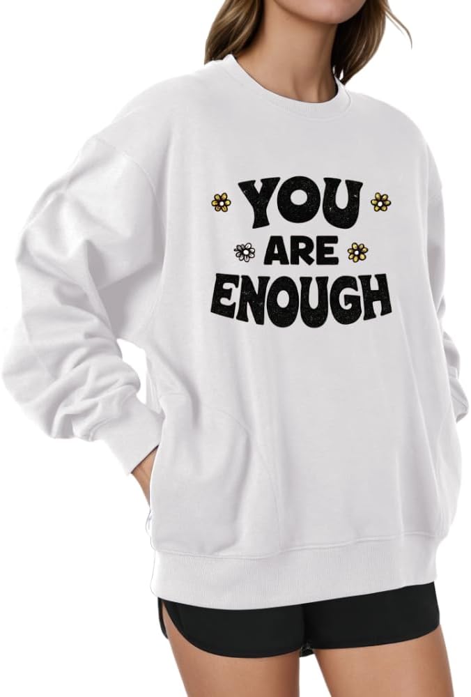 Nupucy Women's Mental Health Crewneck Sweatshirt - Empowering Pockets!