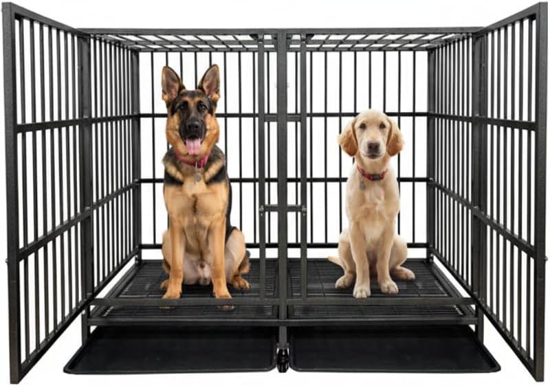 54 Heavy Duty Indestructible Dog Crate for Large Dogs