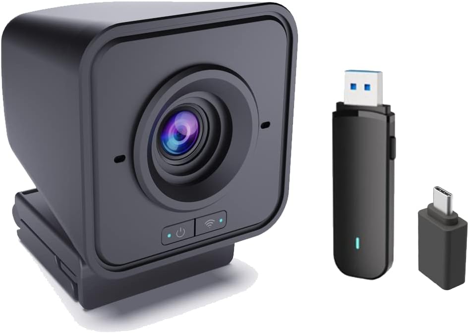 1080p Wireless Webcam with Microphone for Video Calls and Streaming