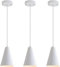 White Pendant Lights 3 Pack for Kitchen Island - Modern Farmhouse
