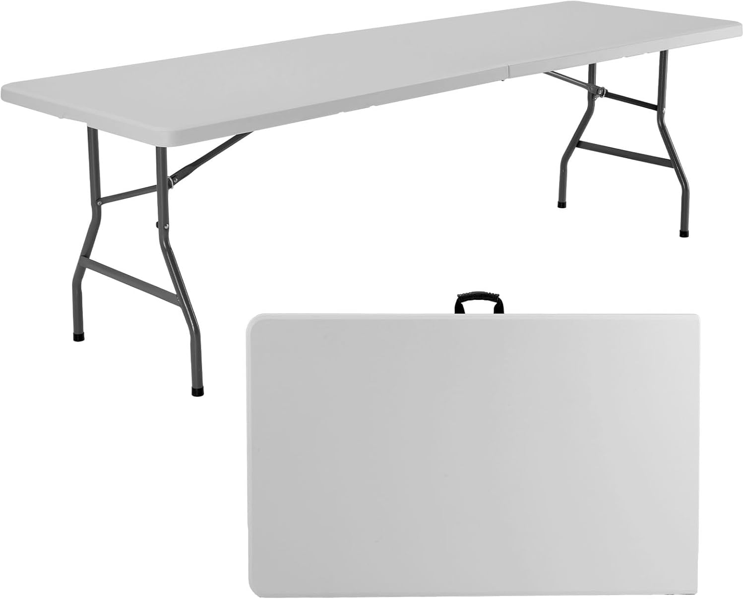 Elevon 8ft Folding Table: Heavy Duty & Portable for Any Occasion