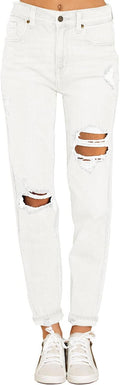 Boyfriend Jeans for Women Stretch High Waisted Ripped Distressed Mom 6