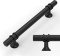 Matte Black 10 Pack Cabinet Pulls 5 in Hole Centers - Durable Set