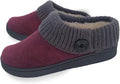 Clarks Women's Knit Scuff Slippers - Warm Faux Fur Lining