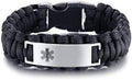 LF Stainless Steel Personalized ICE Medical Alert Paracord Bracelet