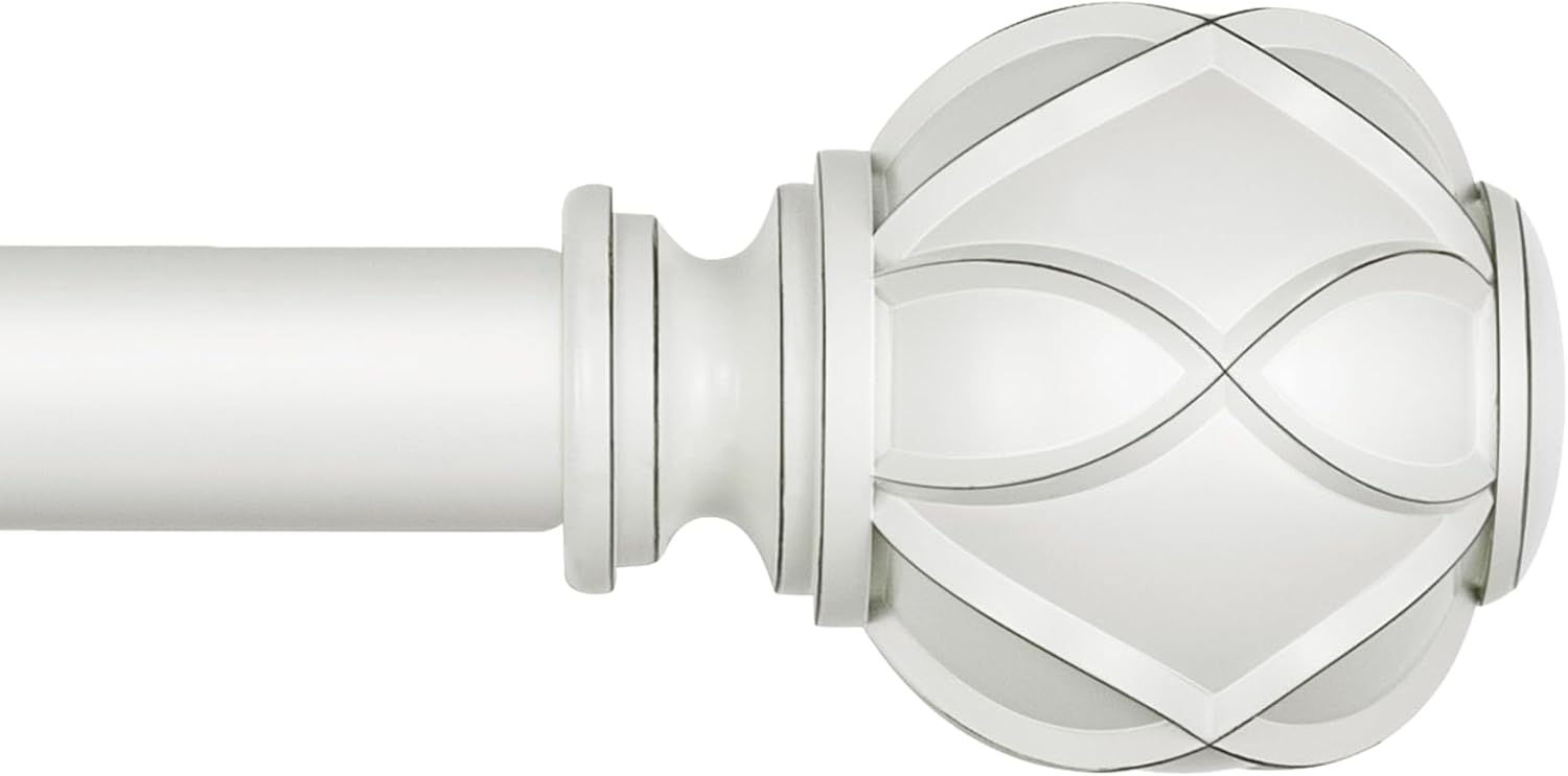 KAMANINA Adjustable Curtain Rods for Windows 72 to 144 Inches
