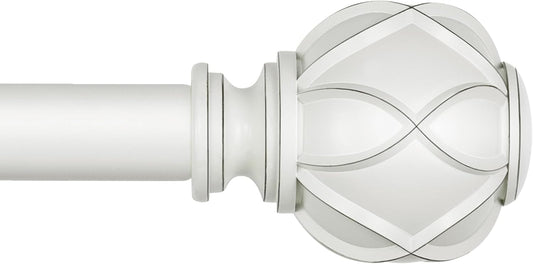 KAMANINA Adjustable Curtain Rods for Windows 72 to 144 Inches