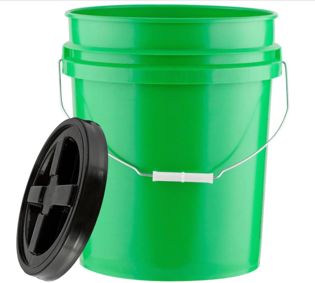 5 Gallon Food Grade Plastic Bucket with Airtight Lid for Storage
