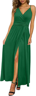 Women Summer Maxi Dress Vacation Floral Spaghetti Strap 2025