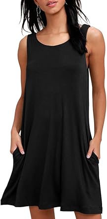 WEACZZY Women Summer Casual Swing T Shirt Dresses for Beach