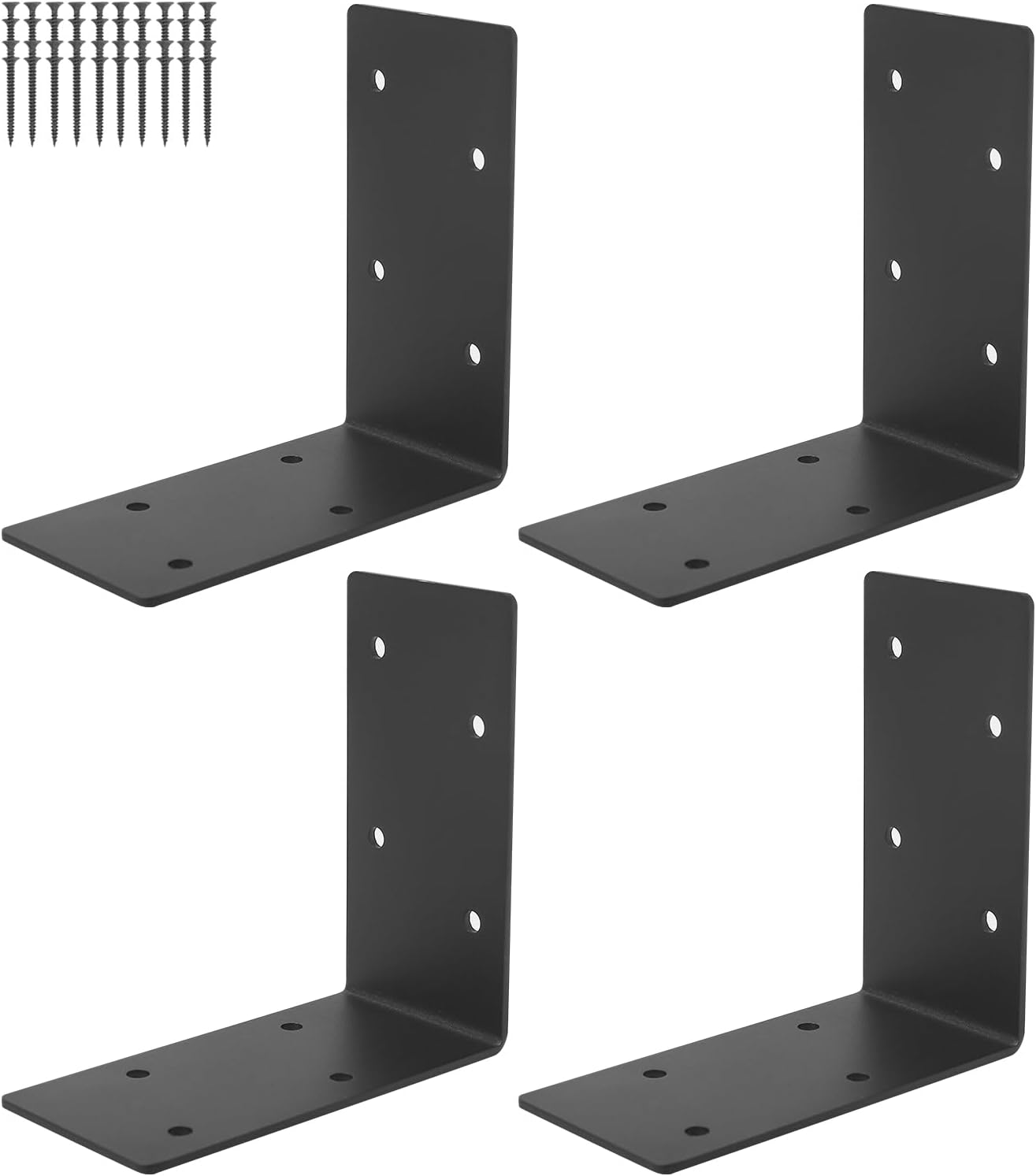 4 PCS Heavy Duty Steel Corner Brackets for Strong Support