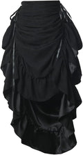 GRACEART Women's Victorian Steampunk Skirt - Adjustable High-Low