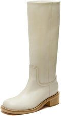 Womens Banana Knee High Square Toe Riding Boots - Wide Calf Comfort