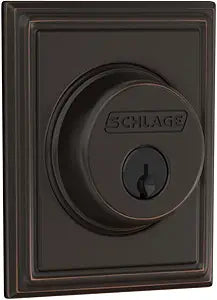 Schlage B60 N ADD 716 Deadbolt with Addison Trim for Security