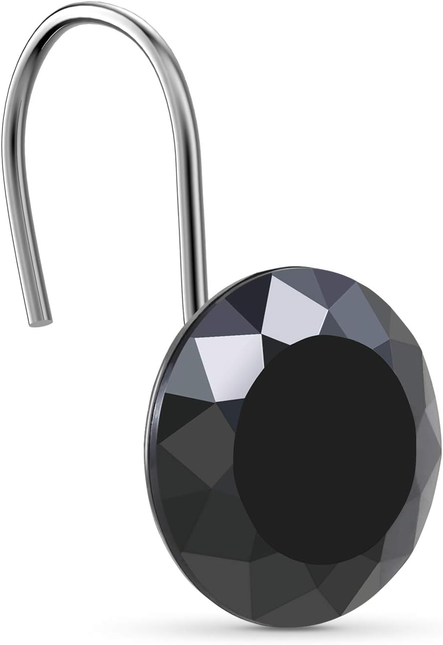 Stylish Crystal Shower Hooks Set