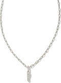 Crystal Letter Short Pendant Necklace - Personalized CZ Initial dainty