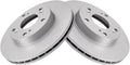 TRQ Front Brake Rotors Set Vented G-Coated - Direct Fit OE Replacement