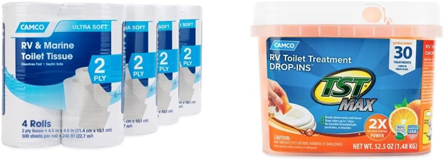 Premium RV Bathroom Toilet Tissue and Treatment for Cleanliness
