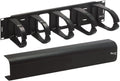ICC 2U Ring Cable Manager Panel with Cover - Horizontal Rack Cable