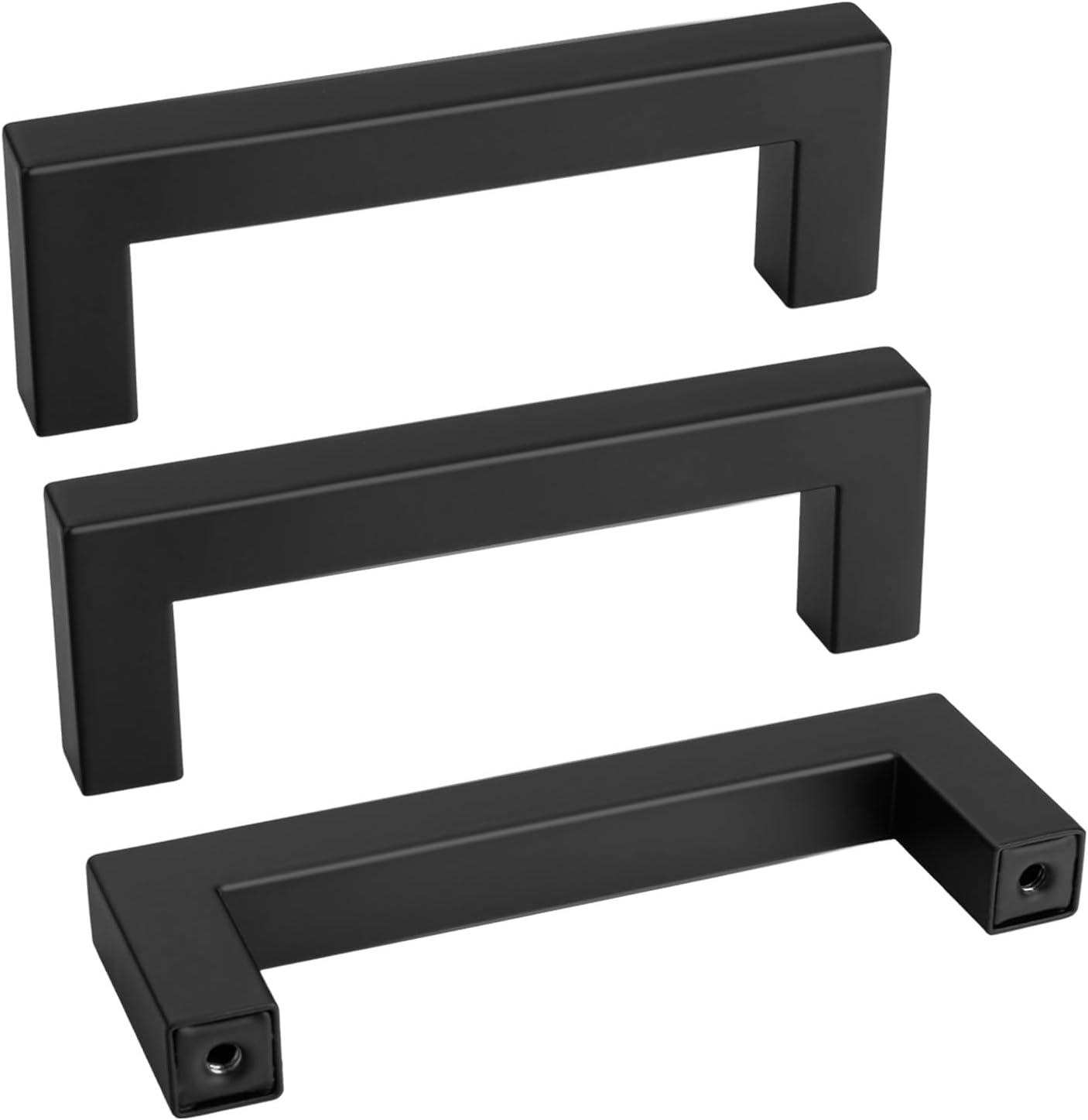 Modern 3-1/2 Inch Black Cabinet Handles for Stylish Upgrades