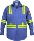 Flame Resistant High Visibility Hi Vis FR Shirt - 100% Cotton, HRC 2