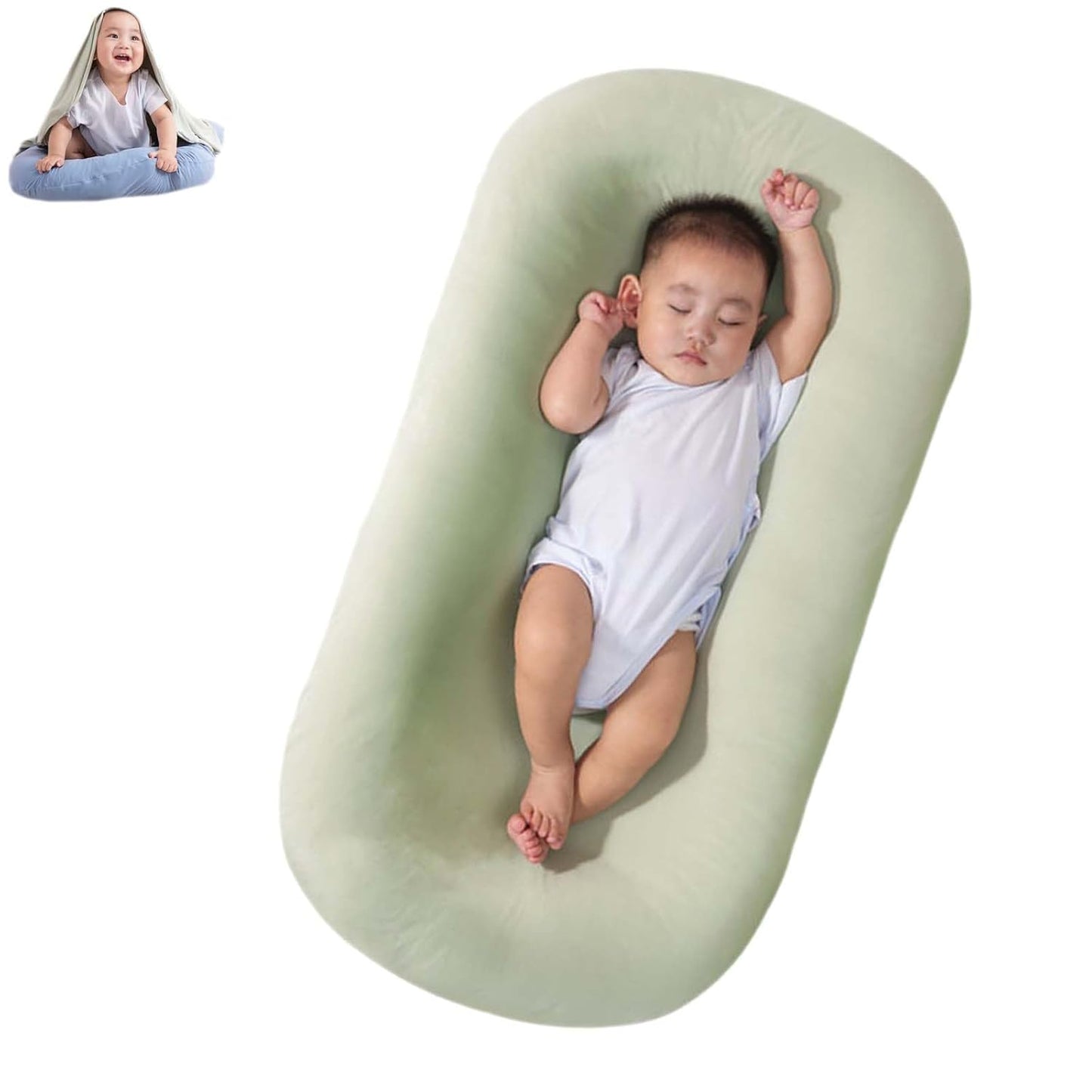 Organic Cotton Baby Lounger: Soft & Breathable Comfort for Newborns