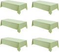 Rectangle Tablecloths 90x132 in 6 Pack Sage Green - Durable Linen Look