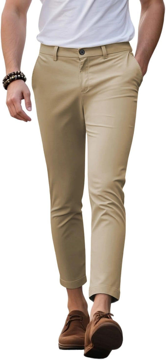 GINGTTO Mens Dress Pants Slim Fit Chino Pants for Men Stretch