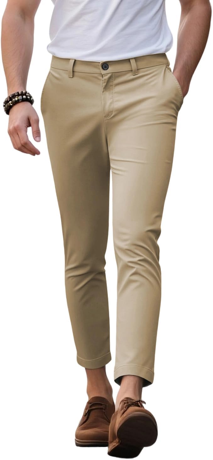GINGTTO Mens Dress Pants Slim Fit Chino Pants for Men Stretch