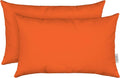 Sunbrella Lumbar Throw Pillows Set of 2 Canvas Melon - 20in x 12in