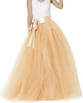 Womens Long Tulle Tutu Skirt PC05 - Puffy Party Evening Skirt