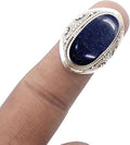 Solid 925 Sterling Silver Rings for Women - Blue Sunstone Gift