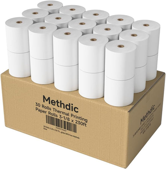 Premium 230ft Thermal Paper Rolls - BPA Free!