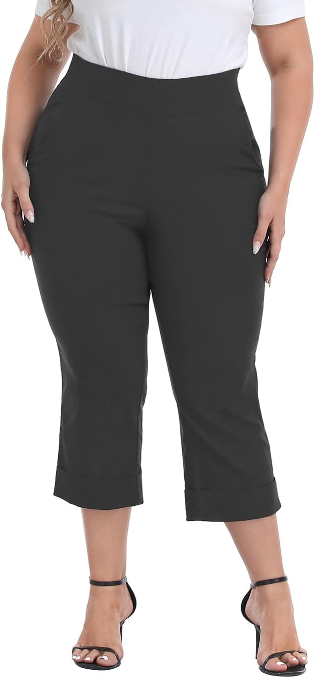 Plus Size Pull On Capris for Women - Comfort and Style Combined