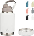 64oz Insulated Water Bottle Half Gallon - Keeps Drinks Cold 24h