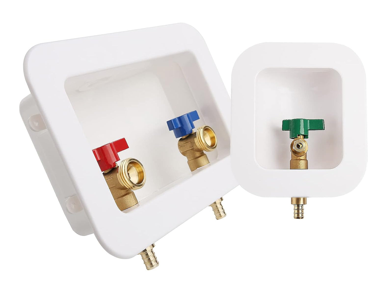 Washing Machine Outlet Box with 1/2-inch PEX for Easy Install